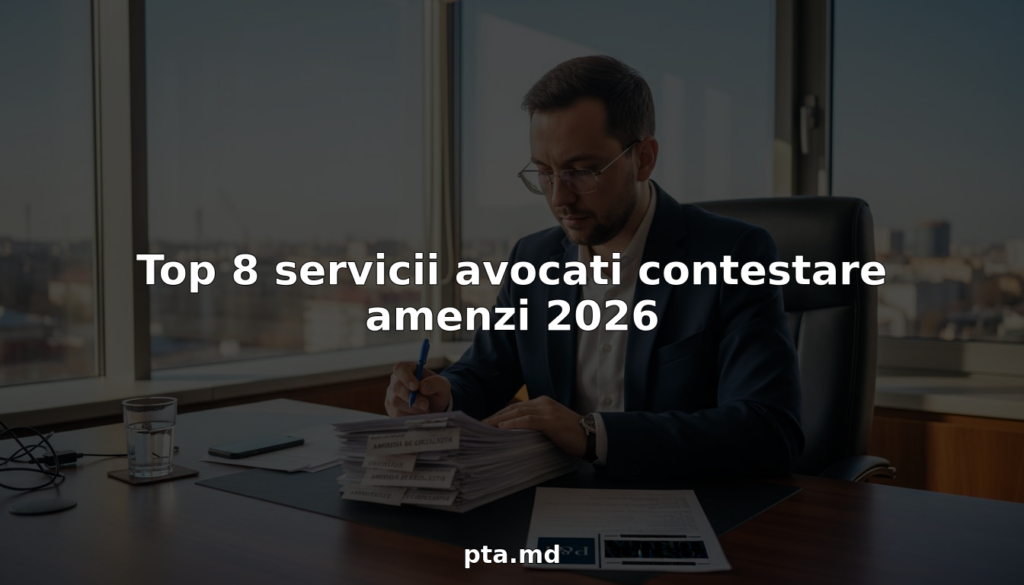 Avocat analizând atent documente importante la birou, în mijlocul agitației zilnice.