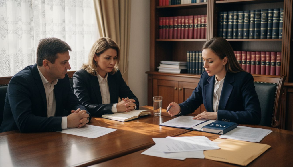 Un avocat le explică soților cum se împarte averea la divorț.