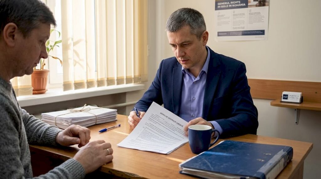 Avocatul discută împreună cu clientul despre drepturile pe care le are în cazul reținerii.
