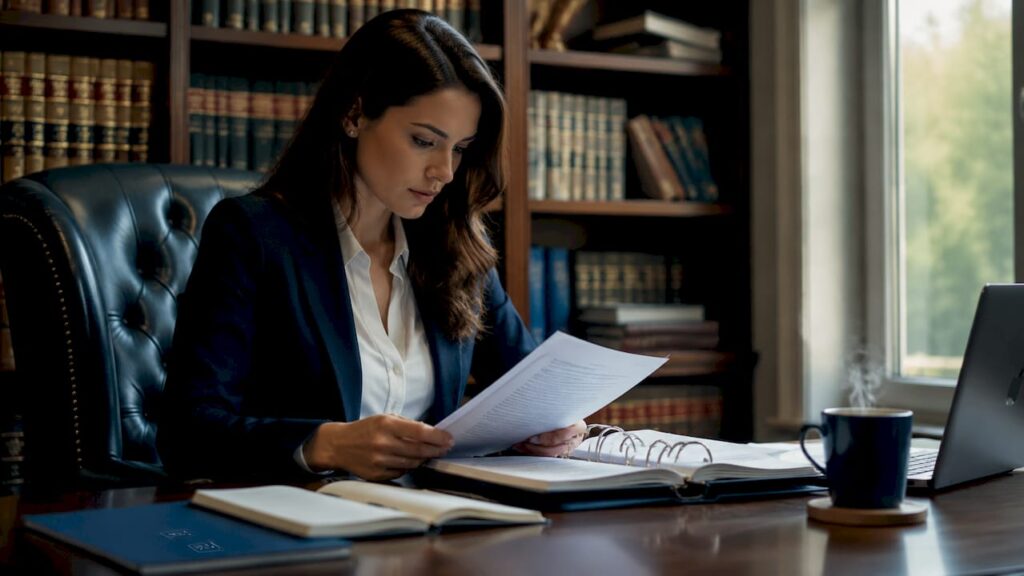 Specialist în drept care analizează dosarele referitoare la ordinele de protecție