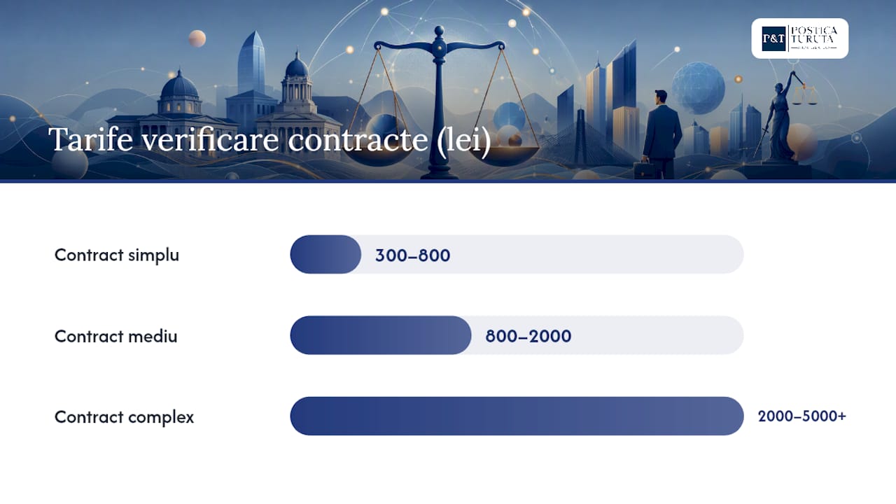 Grafic cu intervalele de preț pentru verificarea contractelor
