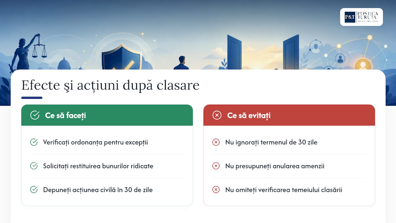 Ce se întâmplă cu bunurile, măsurile preventive și acțiunea civilă — overview diagram