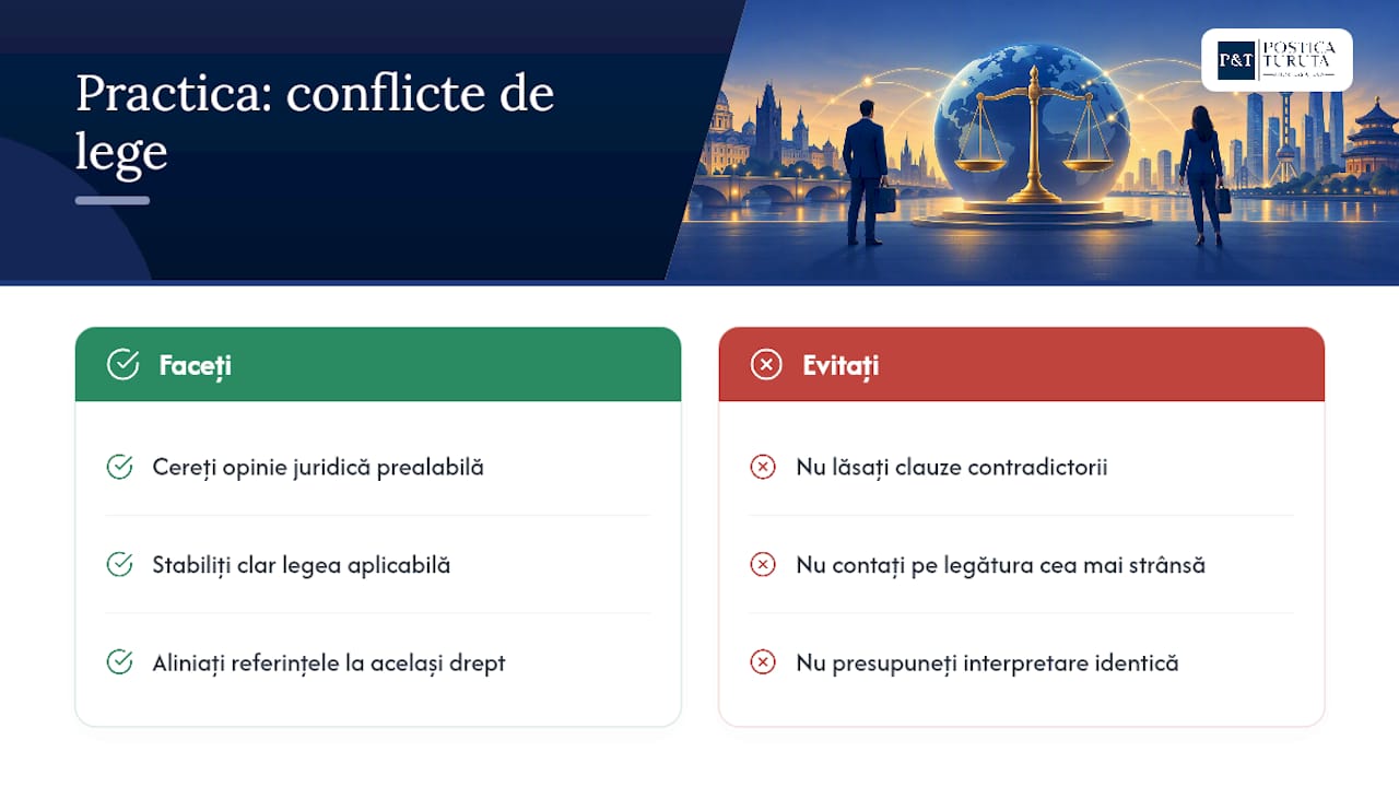 Ce arată practica noastră despre conflictele de lege aplicabilă — overview diagram