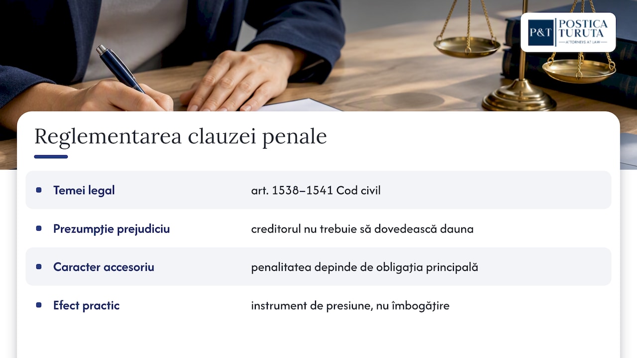 Ce spune legea despre clauza penală și cum se aplică — overview diagram