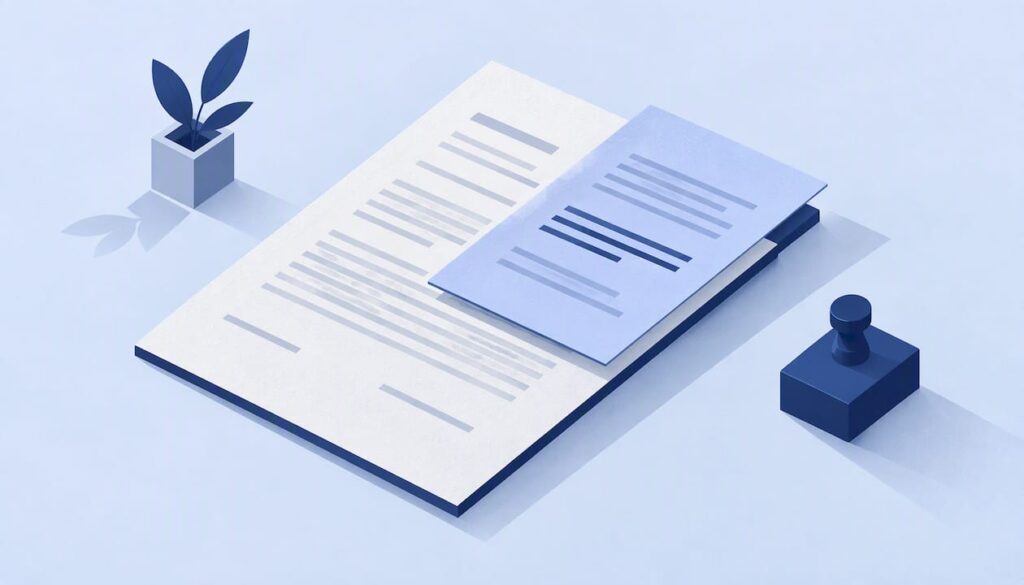 Ilustrație izometrică a unui contract modificat